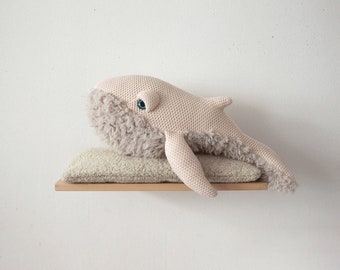 Adorable Pink Whale Plush Toy - Cute and Cuddly Stuffed Animal for Kids - Handmade Soft Toy for Ocean Nursery Decor - Baby Shower Gift
