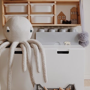 Big Albino Octopus Handmade Stuffed Animal image 7