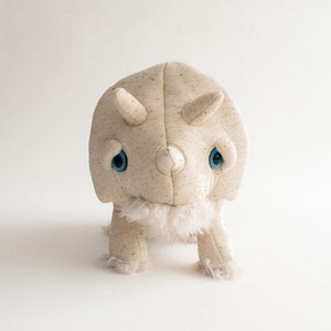 Small Albino Trino Handmade Stuffed Animal image 3