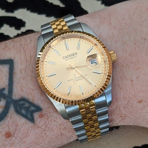Stainless Steel Cadisen Datejust CADISEN 38mm Datejust Homage