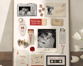 Personalized Matchbook Print, Custom Couples Wall Art, Romantic Anniversary Gift, Printed or Framed Valentine’s Day Decor, Matchbook poster