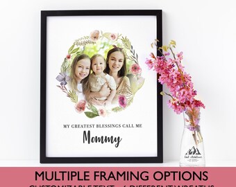 Mothers Day Gift Personalized, Mother Watercolor Portrait from Photo, Custom Mothers Day Portrait, Portrait of kids, Mom Portrait