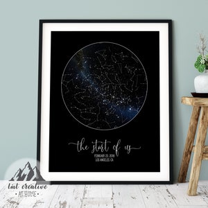 Custom Star Map. Star Map Poster. Anniversary Gift. Wedding Gift. Valentines Day Gift. Personalized Star Map. Realistic Star Map. Night Sky