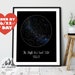 Valentines Day Gift. Star Map Print or Framed. Personalized Valentines Day Gift for Him for Her, Personalized Star Map. Framed Wall Art