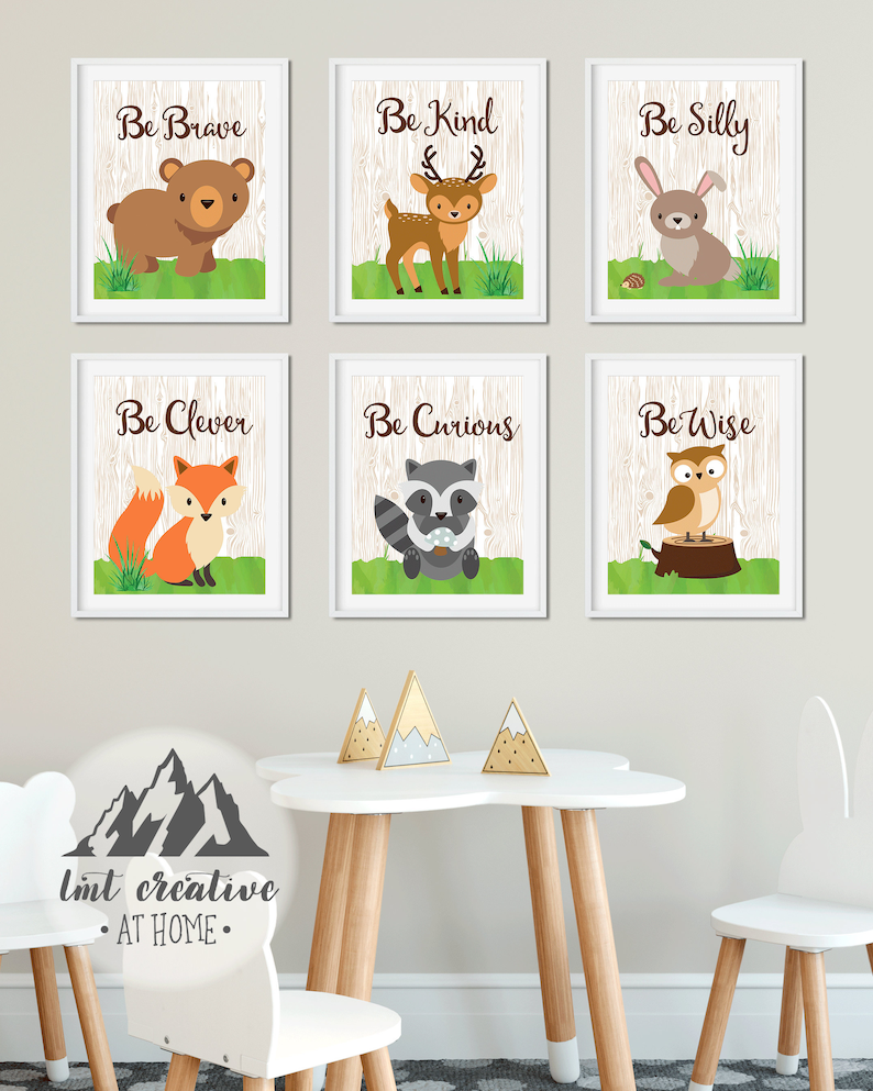 Personalized Woodland Room Decor. Woodland Wall Art. Woodland Etsy