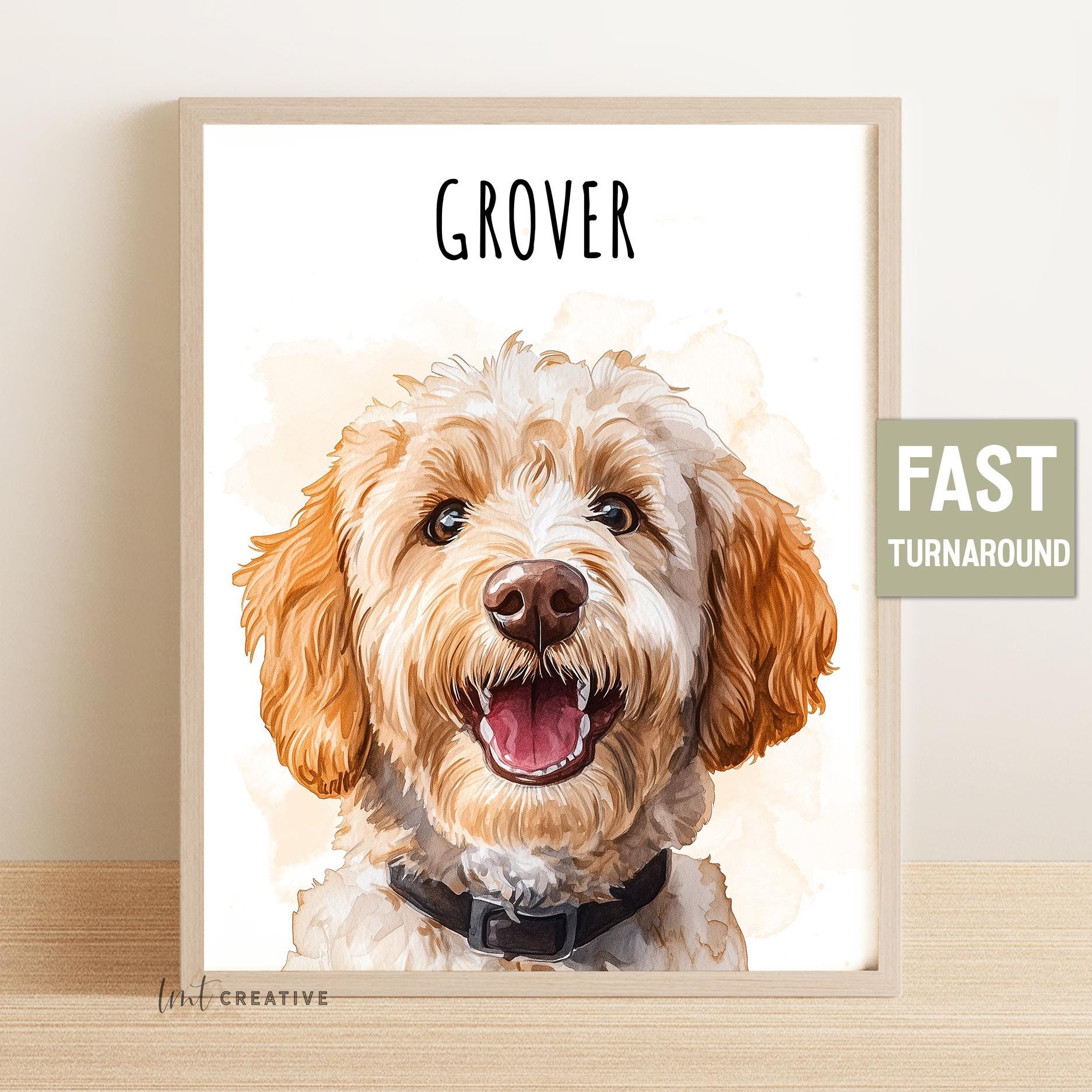Custom Pet Portrait From Photo Custom Watercolor Custom Dog