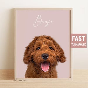 Portrait d'animal de compagnie personnalisé à partir d'une photo Portrait d'animal de compagnie personnalisé Portrait de chien personnalisé Cadeau commémoratif d'animal de compagnie Cadeau de Saint-Valentin pour elle Cadeau pour chien Perte d'animal de compagnie