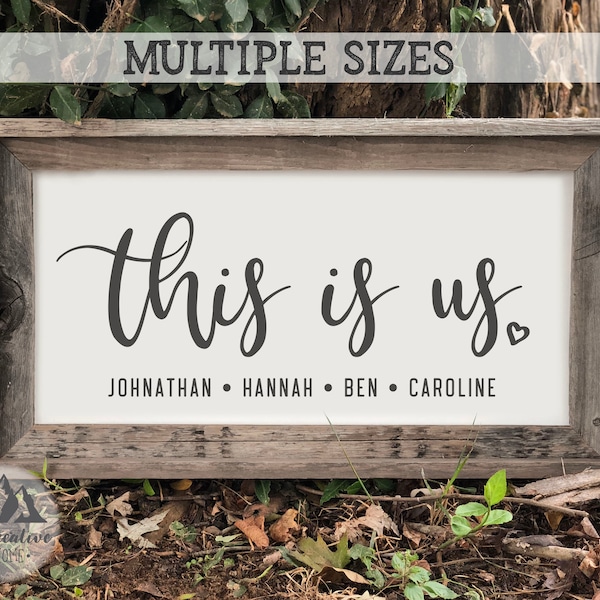 This Is Us Sign, This Is Us Wood Sign, Personalized Wood Sign, Farmhouse Sign, Housewarming Gift, Wedding Gift, 5th Anniversary, Family Sign