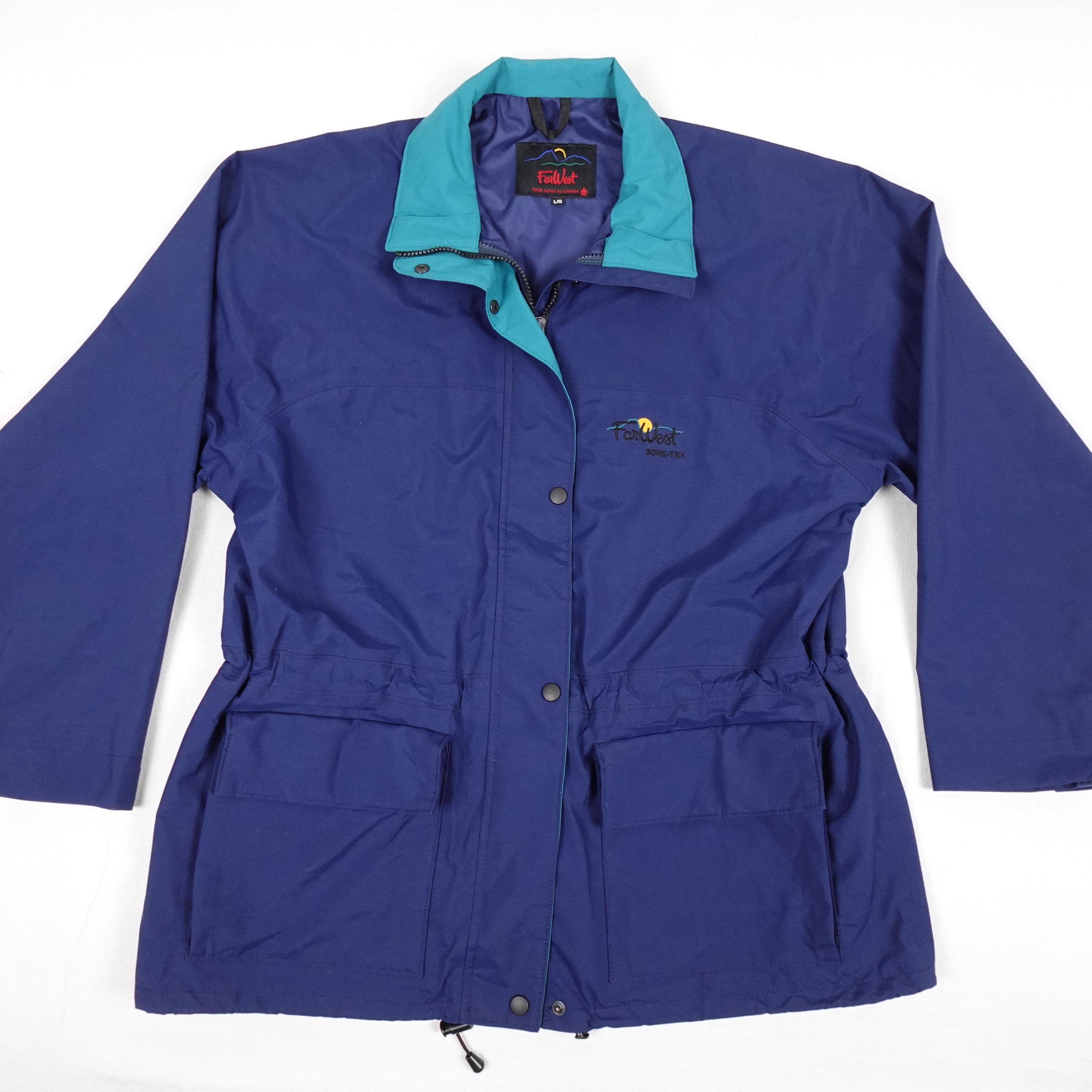 Vintage 90s Farwest Gore-tex Jacket Women's Large Rain Coat Shell