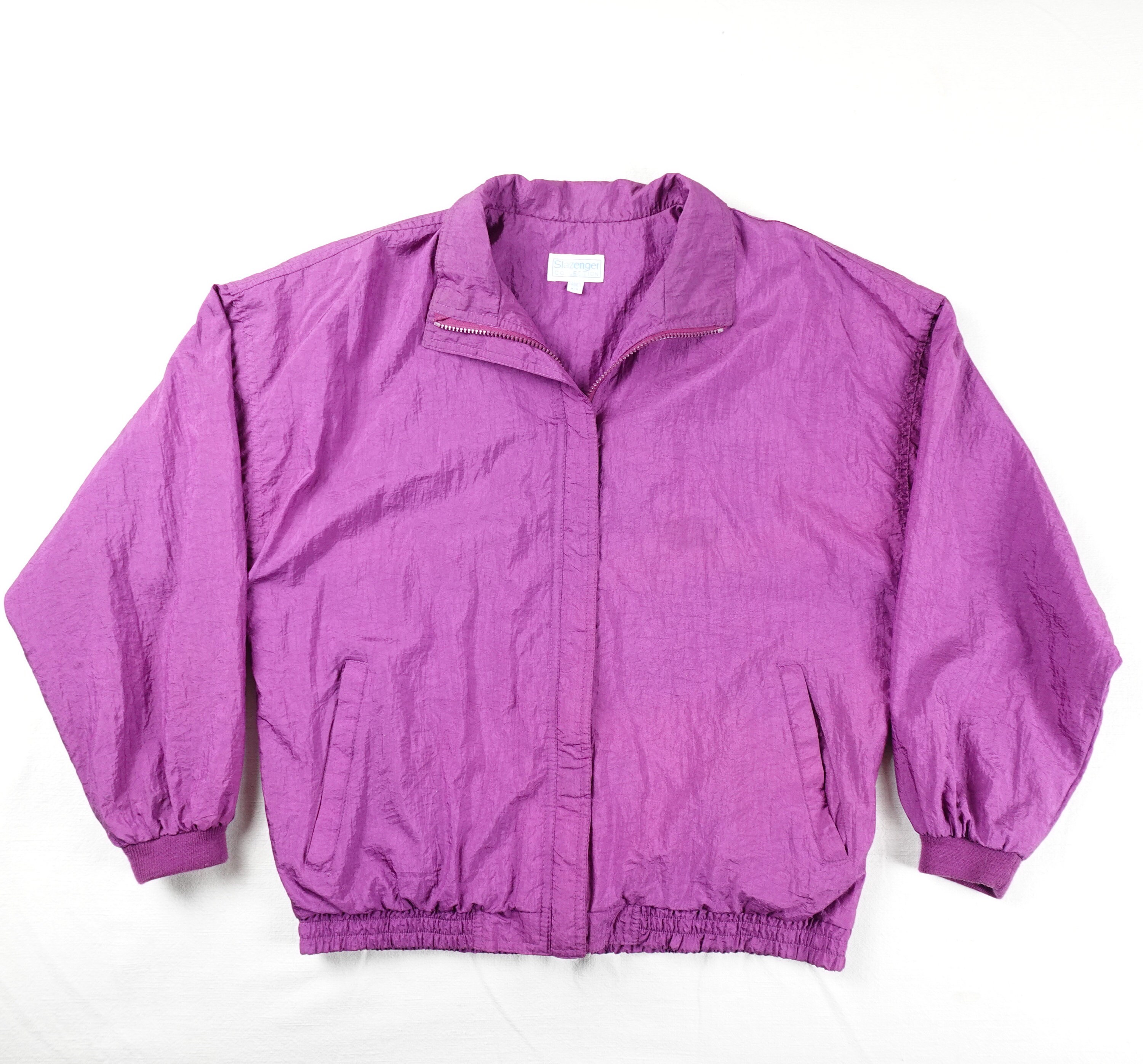 Vintage Slazenger Jacket Women's Medium Shiny Lightweight