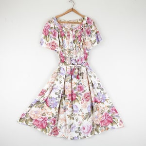 Vintage Luca Angeli Floral Dress, Women's Small, 1980s