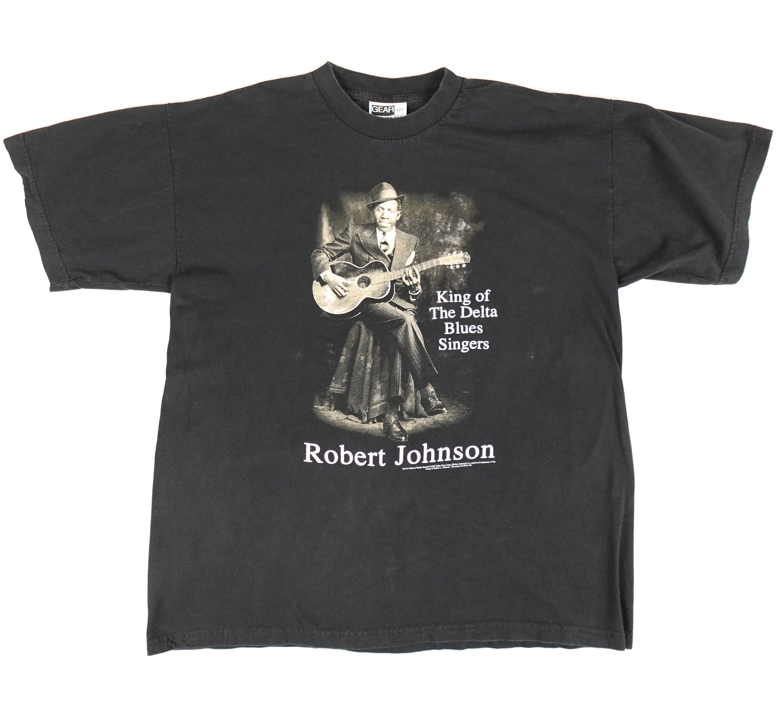 希少☆エリックジョンソン☆バンドTシャツ☆1997年☆ツアーTシャツ☆ブラック Robert Johnson ロバートジョンソン Tシャツ ブラック ブルース ロック