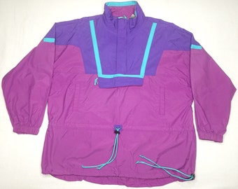 Vintage L.L. Bean Jacket Women's Size XL Anorak Pullover Rain Jacket Made in Korea 80s 90s