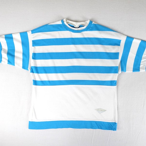 Vintage Hobie Striped T-shirt, Men's Medium, 1980's Surf Wear