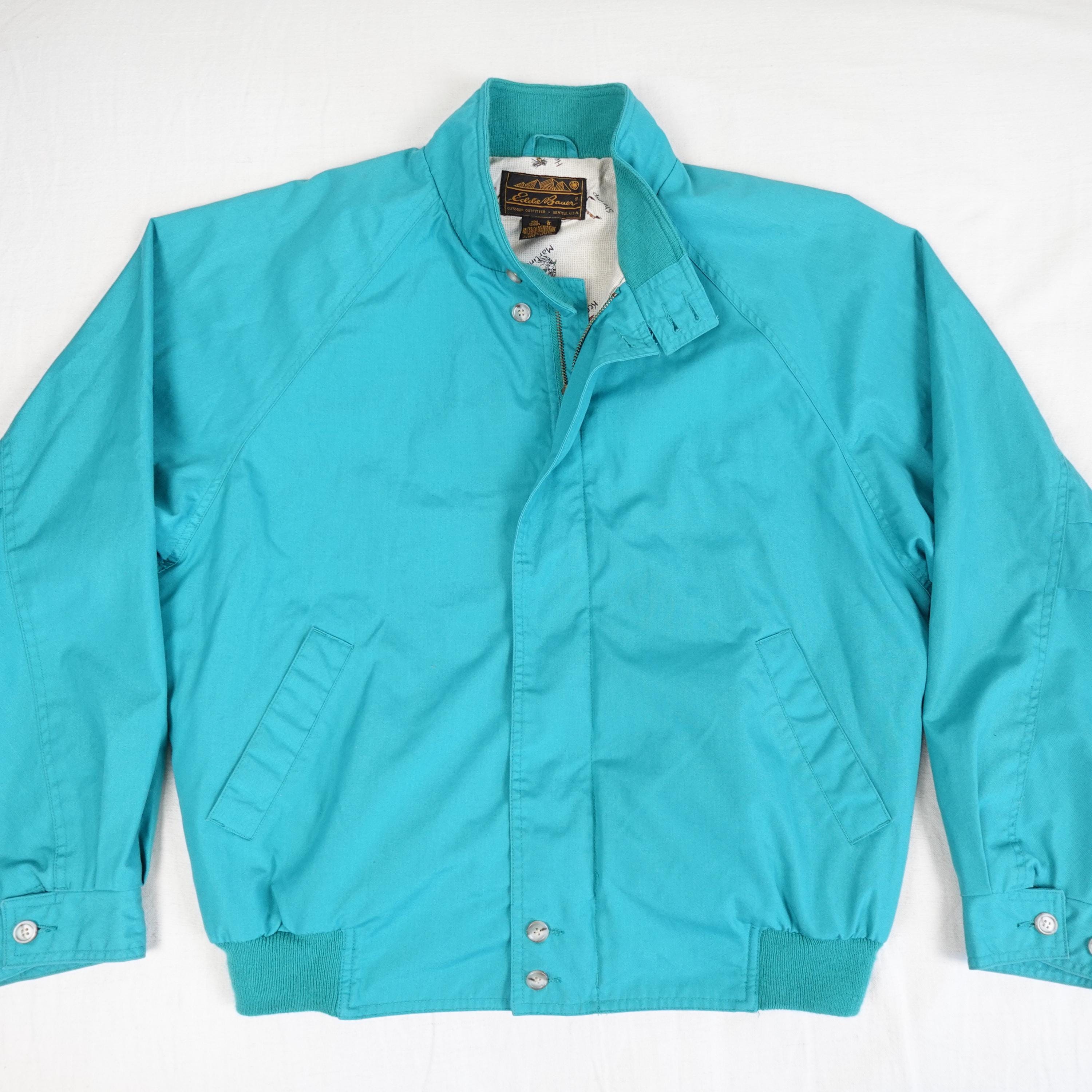 Vintage Eddie Bauer Jacket Men's Large Lightweight Casual Fly