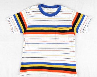 Vintage Lanshire Striped T-shirt, Women's Small, Made in Canada 1970s