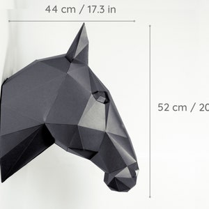 Horse Trophy, Modern 3d Wall Sculpture. Do It Yourself Low Poly ...