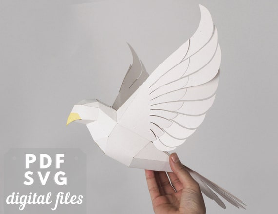 Dove Paper Art 3d. SVG and PDF Template. Holy Spirit Dove - Etsy