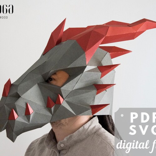 Dragon Mask With Moving Jaw Pattern Papercraft 3d Paper | lupon.gov.ph