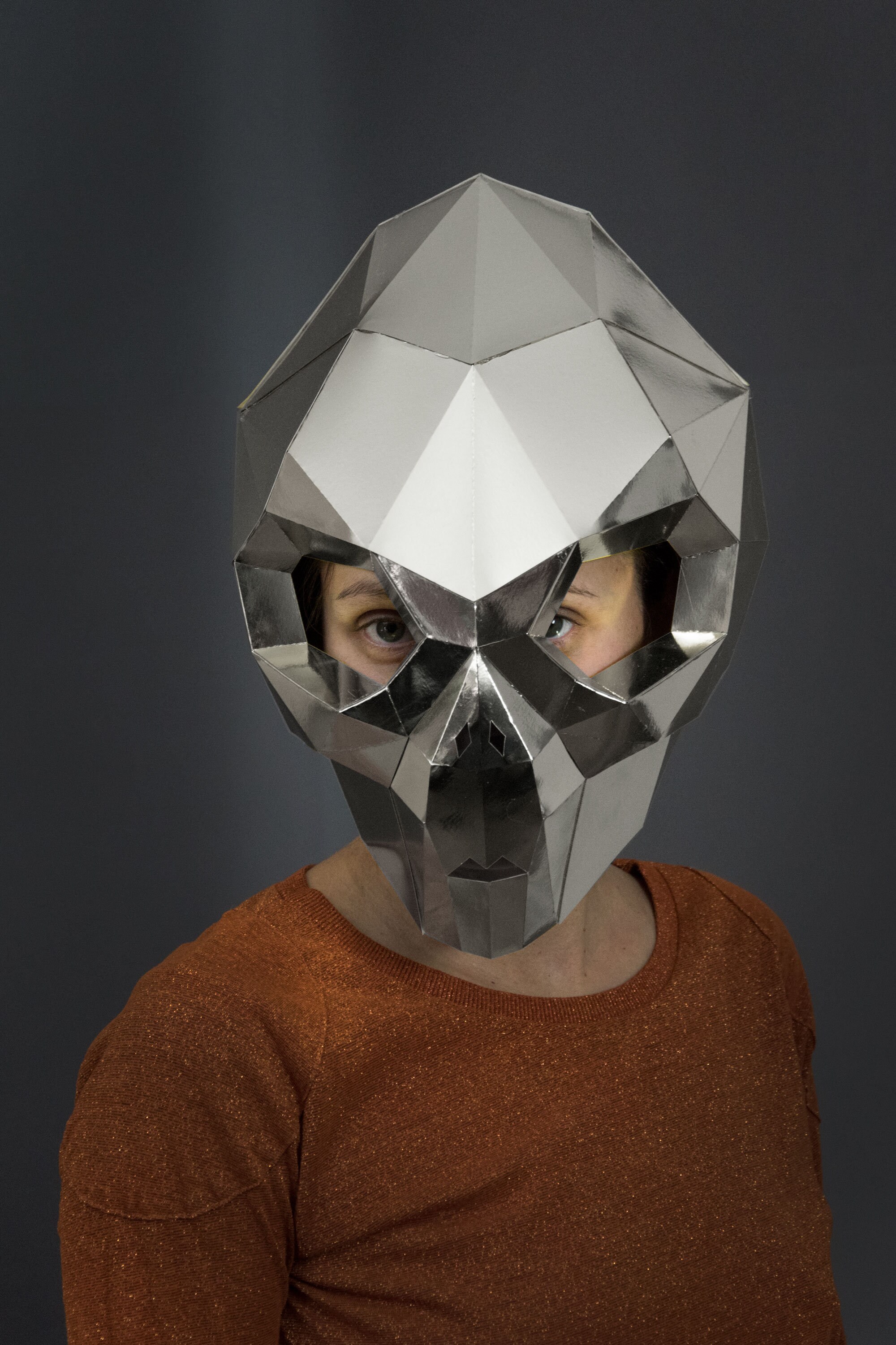 Alien Mask Papercraft: DIY Halloween Costume, Paper Craft PDF Download ...