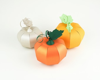 3D Pumpkin Papercraft Template: DIY Autumn Decor (SVG & PDF)