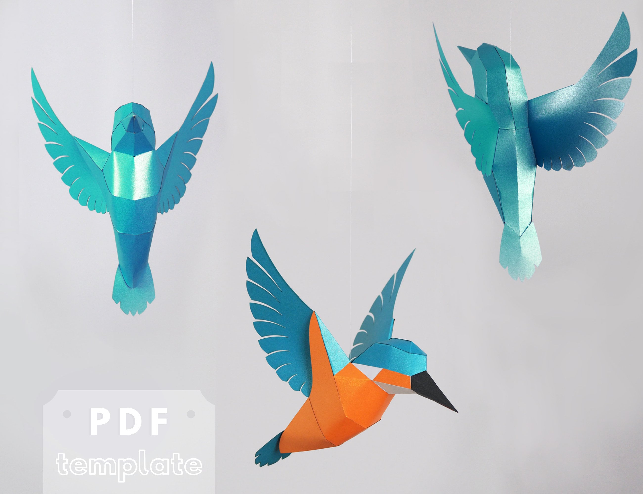 Low Poly Bird Papercraft Easy to Make Paper Anniversary Etsy UK