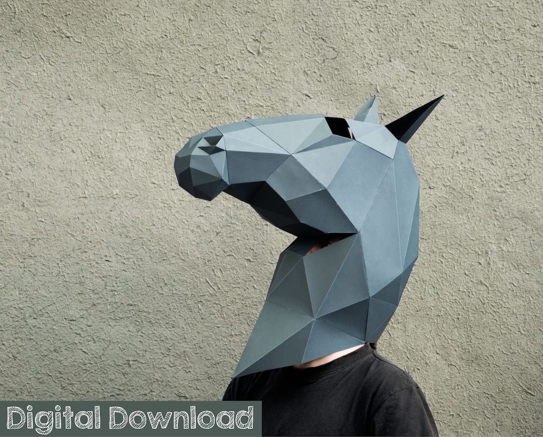 Horse Head, Halloween Mask. Create a Horse Costume With This Papercraft ...