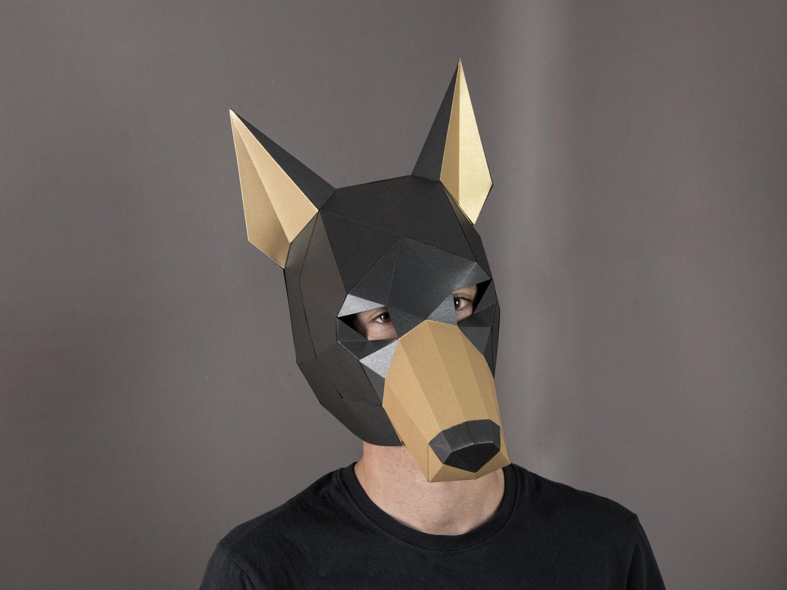 Printable Dog Mask. Low Poly Paper Craft Template. Perfect for - Etsy