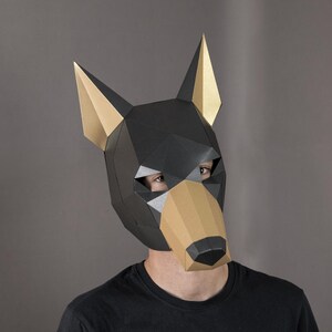 Printable Dog Mask. Low Poly Paper Craft Template. Perfect for - Etsy