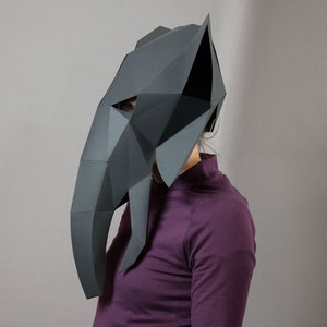 Elephant Mask Pattern, DIY Papercraft. Printable PDF Template ...