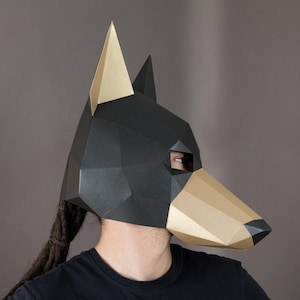 Printable Dog Mask. Low Poly Paper Craft Template. Perfect for ...