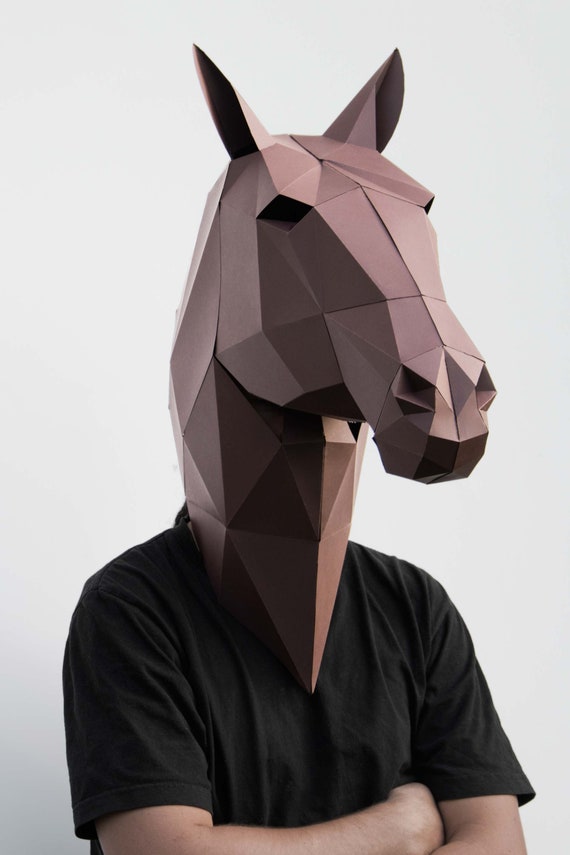 Horse Mask. Papercraft Mask for a Horse Costume. Masquerade - Etsy