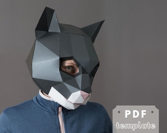 DIY Cat Mask: Printable Papercraft Costume (PDF Pattern)