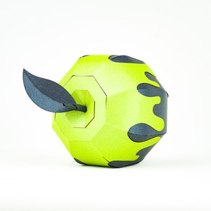 Halloween Poison Apple 3D Papercraft Template: Printable PDF - Etsy