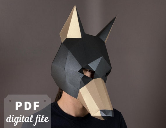 Dog Mask Pattern Doberman Mask Animal Masquerade Mask - Etsy