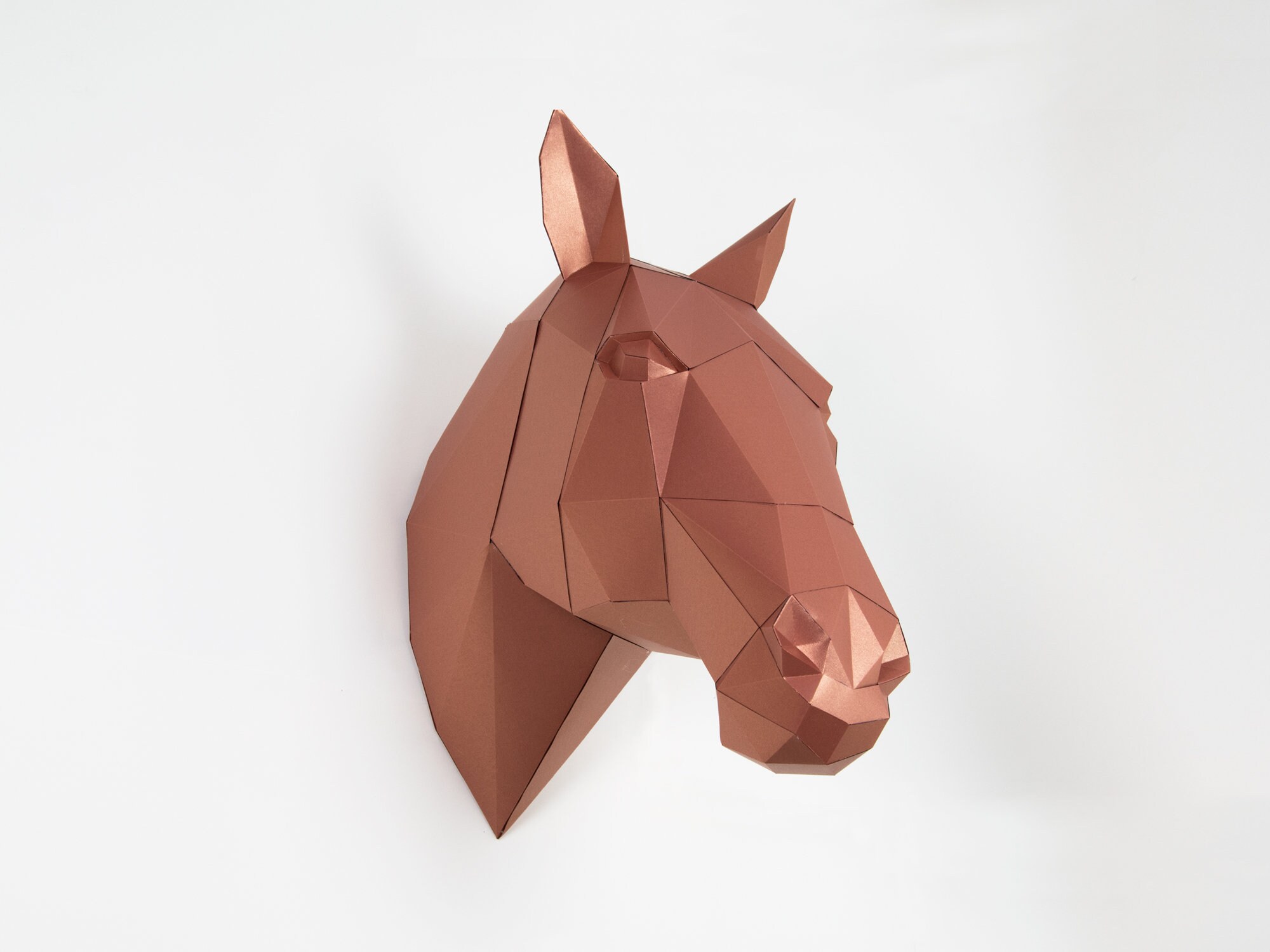 Horse Head 3d Papercraft Instant Download 3d Wall Art Wall Etsy Canada