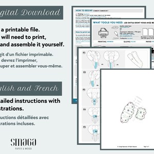 Trójwymiarowa figurka z głową słonia. PDF do natychmiastowego pobrania, grafika ścienna origami. Wisząca na ścianie głowa zwierzęcia. Prezent dla miłośnika słoni! zdjęcie 2