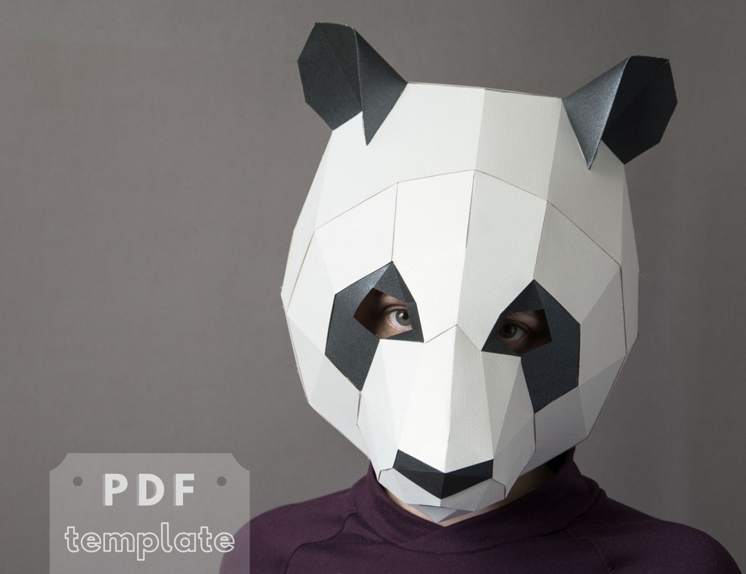 DIY Panda party mask - 3d papercrafts By PAPER amaze