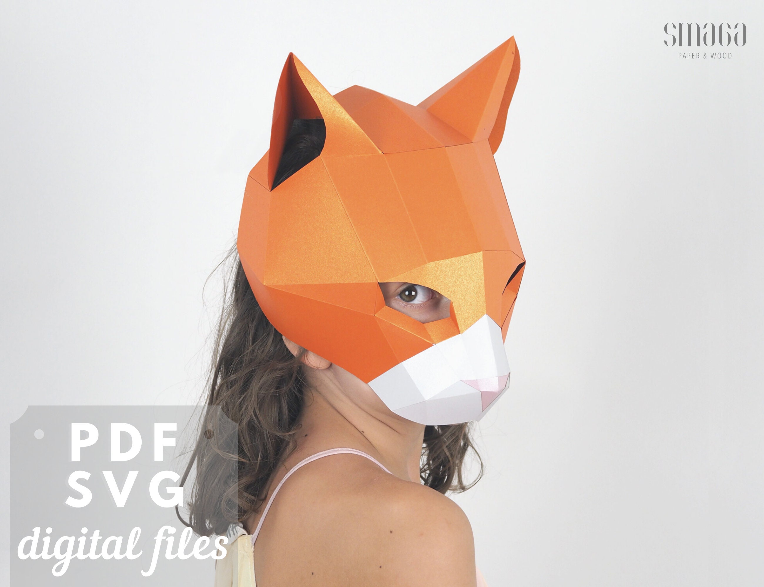 Toyvian Therian Mask Cat Masks Fox Mask Set White Paper Mask Hand Painted  Blank Mask Diy Your Own Mask Cosplay Fox and Cat Animal Mask DIY Blank  Masks