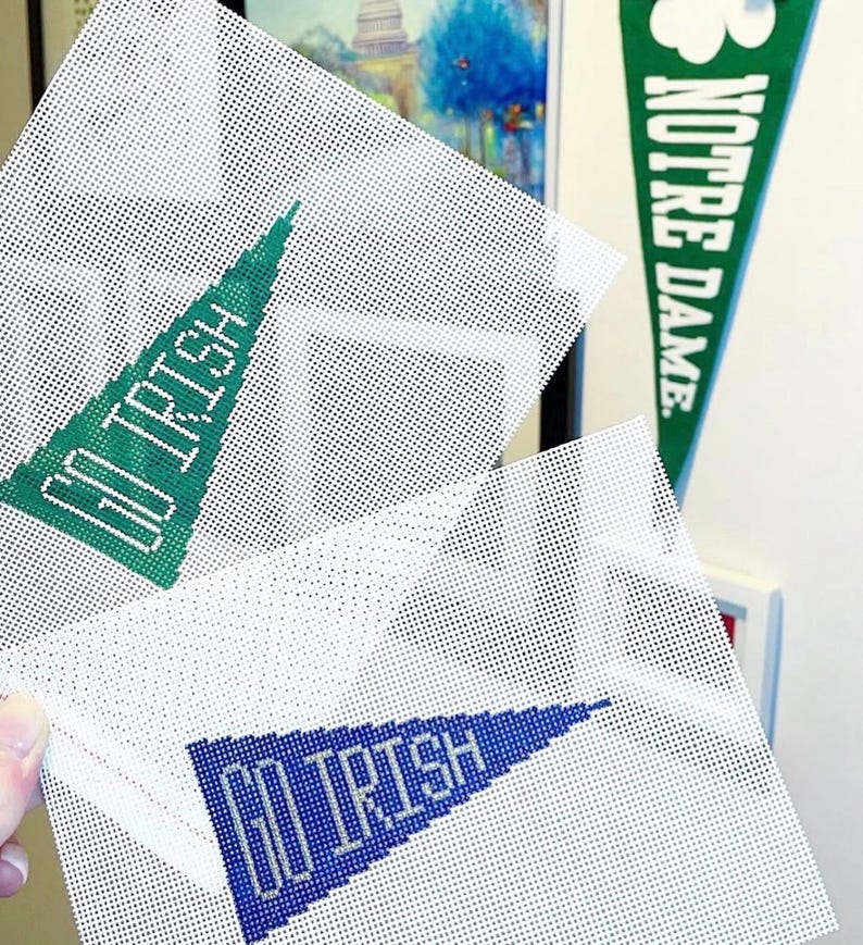 College Inspired Pennant Handpainted Needlepoint Canvas image 3