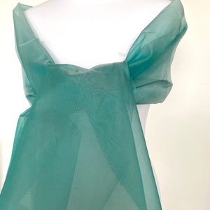 Beautiful ORGANZA SILK shawl for brides or bridesmaid, light pink scarf for wedding, cocktail