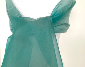 Beautiful ORGANZA SILK shawl for brides or bridesmaid, light pink scarf for wedding, cocktail