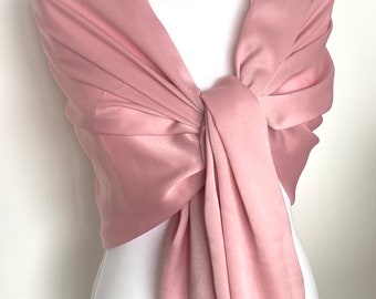 Etole satin rose mariage cérémonie - tissu satin crêpe synthétique