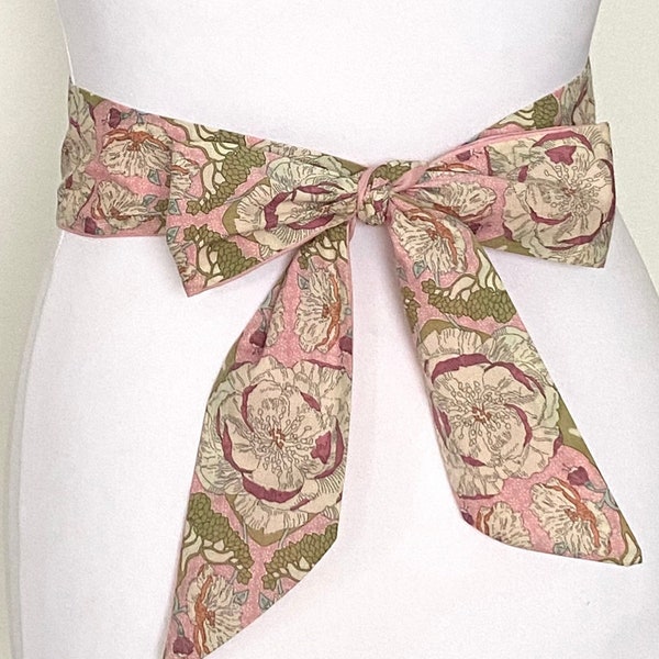 Ceinture enfant pour robe de cérémonie motifs floral rose vert femme fille enfant