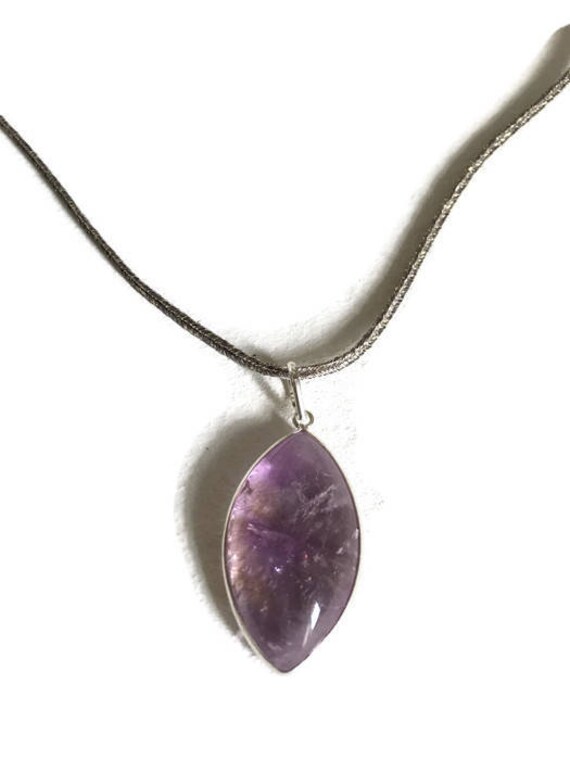 Amethyst Pendant Light Purple Natural Stone