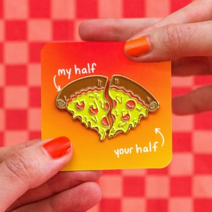 PFF Pizza Friends Forever Enamel Pins image 1