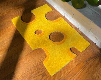 Holey Cheese Tufted Rug