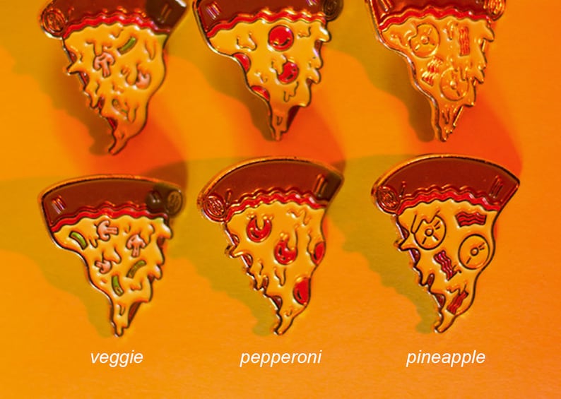 PFF Pizza Friends Forever Enamel Pins image 2
