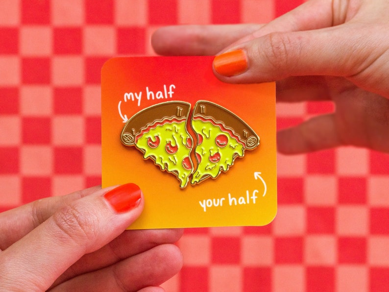 PFF Pizza Friends Forever Enamel Pins image 1