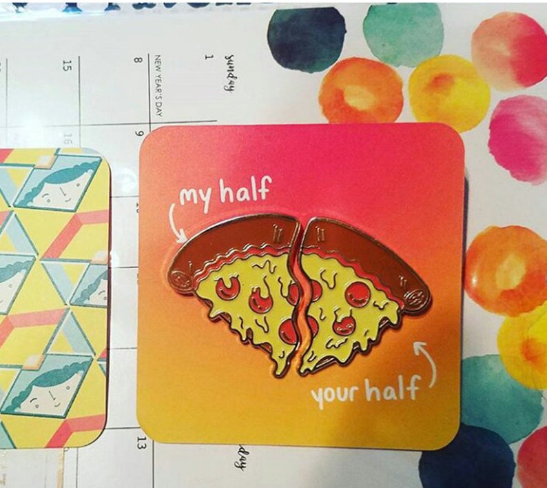 PFF Pizza Friends Forever Enamel Pins image 5